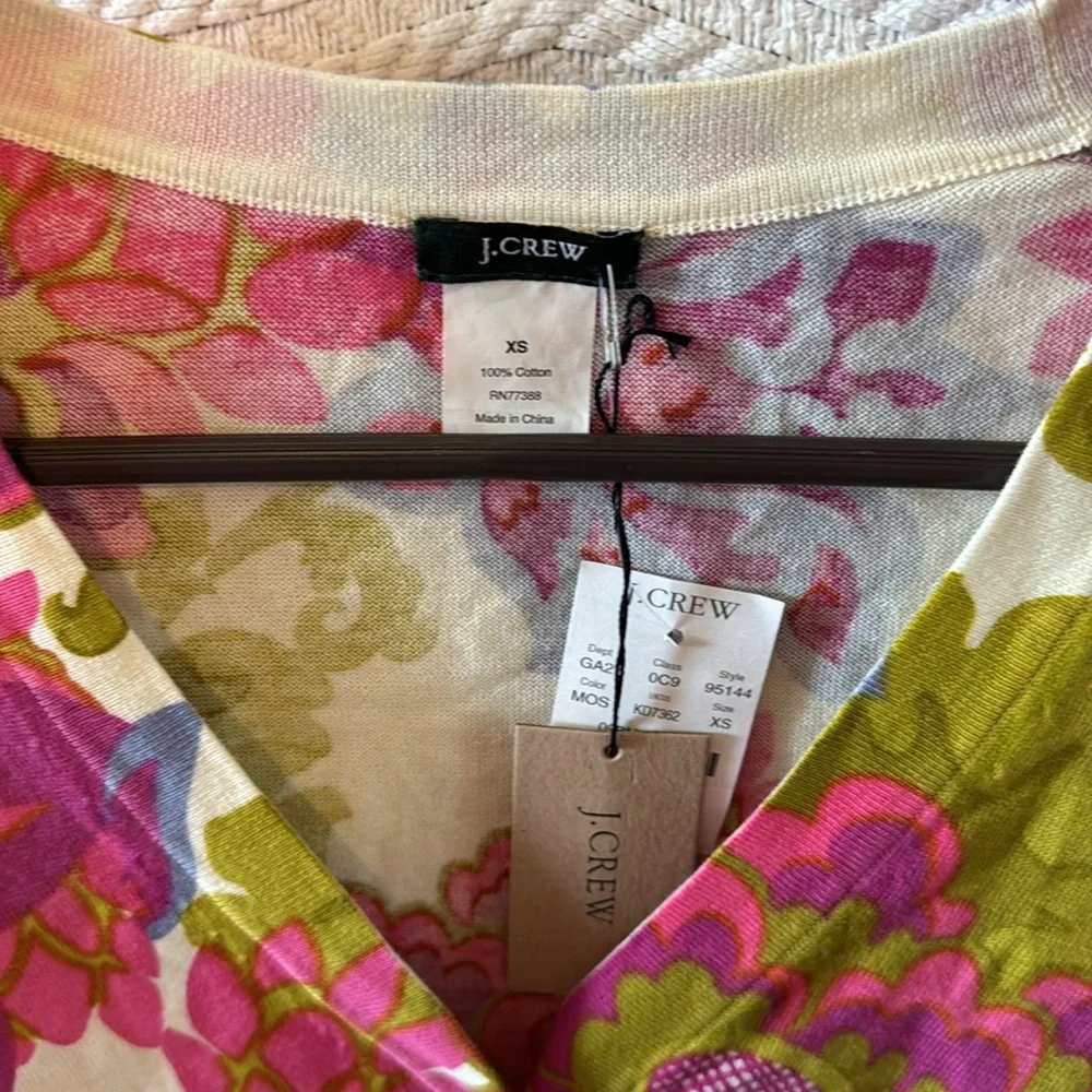 J crew women’s XS light sweater cardigan brand new floral print - Picture 3 of 5